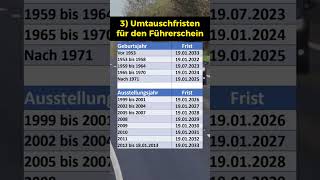 Führerschein Umtausch Alle Fristen [upl. by Mitman]