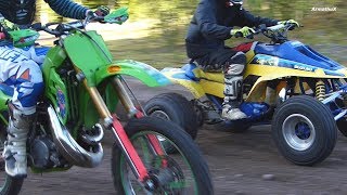 Suzuki LT500R vs Kawasaki KX500 [upl. by Airetas631]