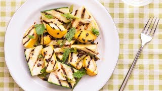 How to Make Grilled Squash and Scallions with ChileHoney Vinaigrette [upl. by Einahteb]