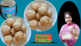 Milkmaid rava laddusweet recipe in teluguvasavicookingrecipes shorts [upl. by Devaj]