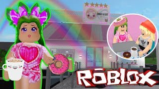 🍩ABRO MI TIENDA DE DONAS Y CAFÉ KAWAII☕EN BLOXBURG🏪 ROBLOX [upl. by Roley]