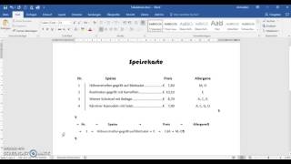 Tabulatoren  Microsoft Word 2016 [upl. by Eikcin412]