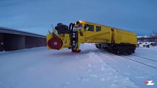 ZAUGGSchienenschneefrässchleuder um 180° gedreht [upl. by Cresida]