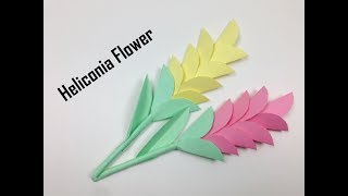 How to Make Easy Heliconia🌿 Paper Flowers  DIY  A Very Simple Heliconia 🌿 Flower for Beginners [upl. by Erl]