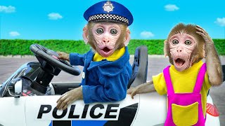 Kiki Monkey pretend police and catch thief to take bag for baby monkey  KUDO ANIMAL KIKI [upl. by Nitsyrk752]