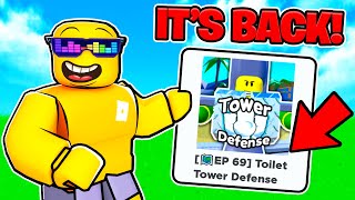 Toilet Tower Defense IS BACK in ROBLOX [upl. by Narib417]