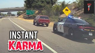 INSTANT KARMA BEST  Drivers busted by cops for speeding brake checks Bad driving Instantjustice [upl. by Odelia]