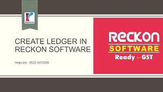 How to create Ledger in Reckon Software [upl. by Hulen]