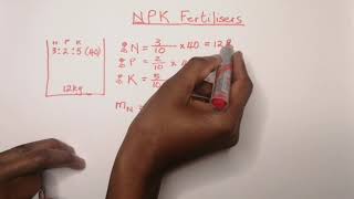 Chemistry  Fertiliser industry  NPK Calculations  Mlungisi Nkosi [upl. by Nimzay]