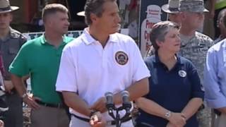 Governor Cuomo Tours Hurricane Irene Damage in Prattsville and Provides Update [upl. by Durkin]