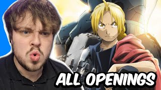 I Reacted To Every Fullmetal Alchemist Brotherhood Opening And Ending 15 [upl. by Haberman]