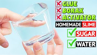 I TRIED TO MAKE❌NO BORAX❌NO GLUE ONLY SUGAR WATER SLIME AT HOMESLIME WITHOUT❌GLUE❌BORAXDIY SLIME [upl. by Assirralc866]