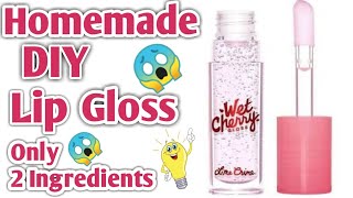 How to make a Lip Gloss  Homemade Lip gloss  2 ingredients lip gloss 💕 [upl. by Ilanos977]