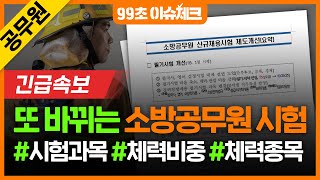 2023년 또 바뀌는 소방공무원 시험제도 소방관 소방시험 99초이슈체크 에듀윌 공무원 [upl. by Us]