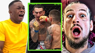 Fighters react Ilia Topuria KOs Max Holloway at UFC 308 [upl. by Lebam]