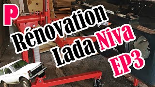 Rénovation Voiture  Lada Niva Ep3  Grue Atelier tourne Voiture Carrosserie  Polybidouille [upl. by Oiraved]