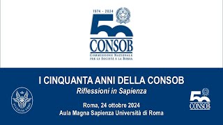 I CINQUANTA ANNI DELLA CONSOB [upl. by Oloapnaig736]