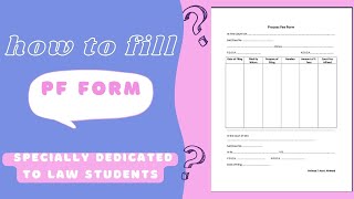 How to Fill PF Process fee Form  District court  Simply Explained [upl. by Biddle]