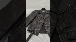 Heeeeey 👍 cool leather jacket fashion streetlegal bermans black fonz like subscribe sub [upl. by Esaele]