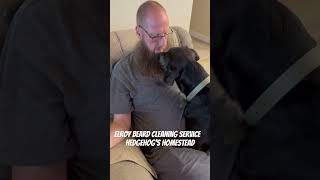 Elroy beard cleaning service FunnyDog funnyvideo [upl. by Aissatsana]