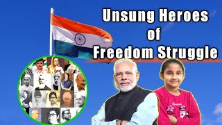 Unsung Heroes of Indian Freedom Struggle  10 lines on Unsung Heroes Of Freedom Struggle in English [upl. by Rehpotsrhc]