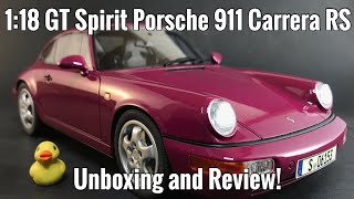 118 GT Spirit Porsche 911 Carrera RS quot964quot Unboxing and Review [upl. by Karalee]