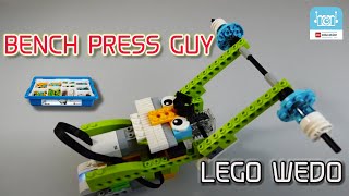 Lego Wedo 20 Bench Press Guy Building Instructions [upl. by Ynnad363]