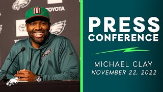 Michael Clay “We’re Going to be Out There Ready”  Philadelphia Eagles Press Conference [upl. by Adlar275]