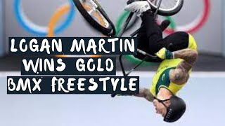 Logan Martin wins BMX Freestyle Gold Tokyo Olympics Full Highlights [upl. by Llerrehc]