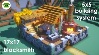 Minecraft  How to Build a Small Fortified Blacksmith EASY 5x5 System [upl. by Ezekiel]