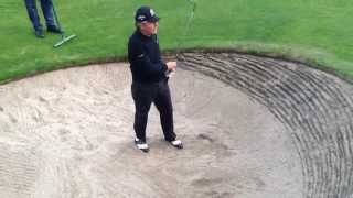 Gary Player providing an impromptu bunker tutorial at Royal Liverpool Golf Club [upl. by Nosyerg568]