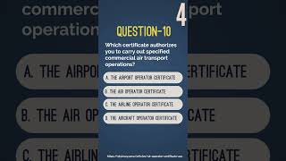 Q10 Aircraft Operator Certificate airline airworthiness aircraftoperators [upl. by Niledam111]