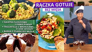 Rączka gotuje tagliatelle w sosie serowym sałatka śledziowa babka z zsiadłego mleka [upl. by Hurleigh]