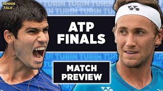 Alcaraz vs Ruud  ATP Finals 2024  Tennis Preview amp Prediction [upl. by Kriste]