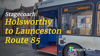 Holsworthy to Launceston  Stagecoach 85  Realtime [upl. by Cyn]