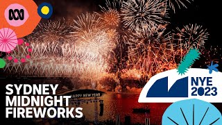 Sydney Midnight Fireworks  LIVE New Years Eve 2023 [upl. by Giraldo]