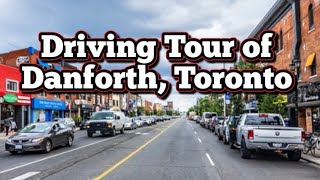 Driving Tour of Danforth Toronto 🇨🇦 toronto canadavlogs torontolife [upl. by Annawt]