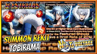 O VÍDEO ACABA QUANDO EU FLOPAR KK  SUMMON TOBIRAMA REKIT 8 ESTRELAS  NARUTO X BORUTO NINJA VOLTAGE [upl. by Sukcirdor]