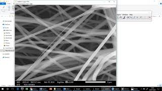 Nanofiber diameter measurement using ImageJ Software [upl. by Lia359]