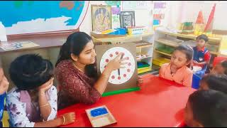 learning of telling time by activity based teaching vishwaksena beginners world [upl. by Ennaylime]