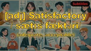 adj Satisfactory meaning adequate acceptable with 5 examples [upl. by Ayk406]