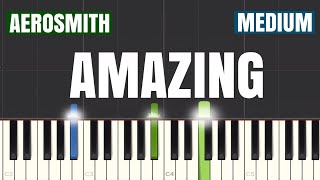 Aerosmith  Amazing Piano Tutorial  Medium [upl. by Nagear]