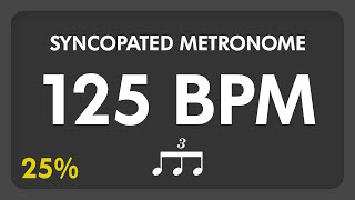 125 BPM  Syncopated Metronome  8th Triplets 25 [upl. by Elik676]