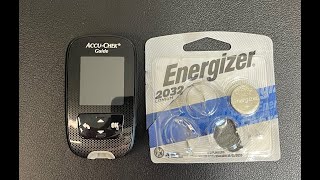 Accu Chek Guide  Easy Battery Replacement [upl. by Anaiek]