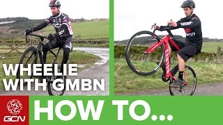 How To Wheelie A Road Bike – Can GMBN Wheelie On A Road Bike [upl. by Nelrac]