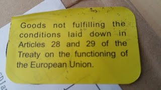 What Does The Yellow Sticker Mean Articles 28 amp 29 of the European Union [upl. by Ixela518]