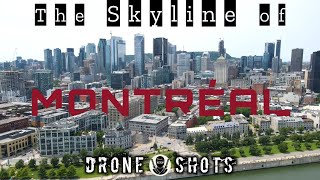 The SKYLINE of Montréal  Downtown MONTRÉAL Quebec  4K Aerial Shots  2023 [upl. by Tore352]