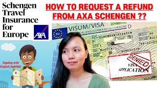 How to request a refund from AXA Schengen if visa is denied  w Eng sub [upl. by Blaire]