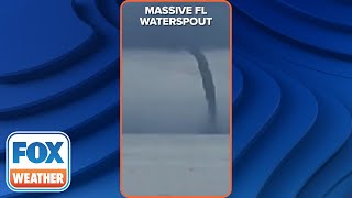 Massive Waterspout Forms Off Florida Beach [upl. by Ecnarrat]