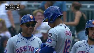 Lindor Finishes Mets Comeback vs Pirates  Home amp Away TV Feeds  NYM v PIT  July 7th 2024 [upl. by Garratt]